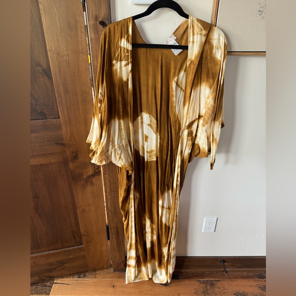 Free People Spellbound Tie Dye Kimono One Size